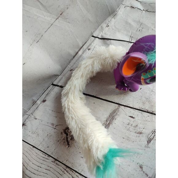 Mattel Lil' Gleemerz Toy Loomur Purple Interactive Talking Light Up 5" Furry Pet - Picture 3 of 10